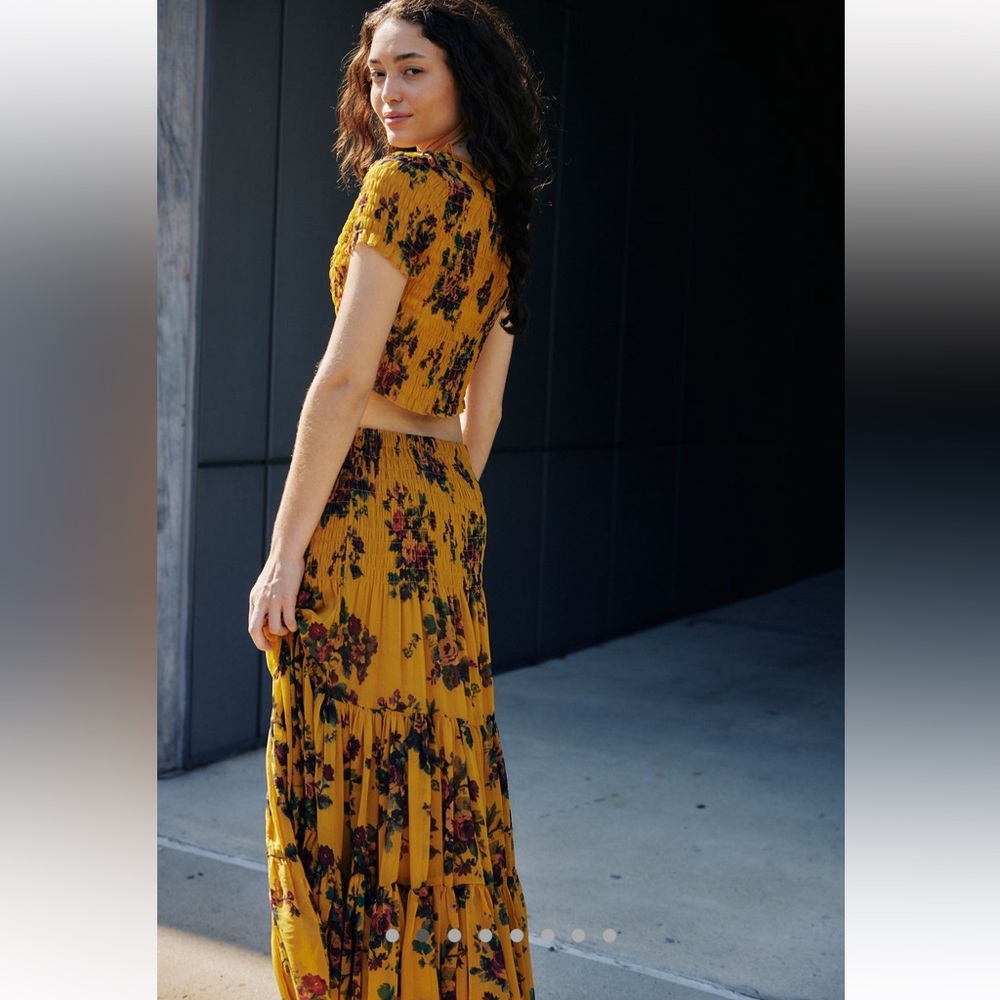 NWT Free People Blooming Romance Set Goldenrod Combo XL - Picture 5 of 9